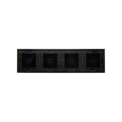 Keturių vietų LIVOLO stiklo panelė 701111-62 (1+1+1+1) Juoda