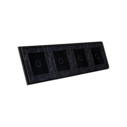 Keturių vietų LIVOLO stiklo panelė 701111-62 (1+1+1+1) Juoda