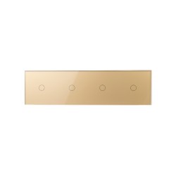 Keturių vietų LIVOLO stiklo panelė 701111-63 (1+1+1+1) Aukso