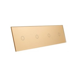 Keturių vietų LIVOLO stiklo panelė 701111-63 (1+1+1+1) Aukso
