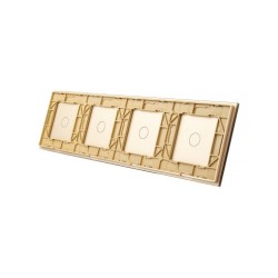 Keturių vietų LIVOLO stiklo panelė 701111-63 (1+1+1+1) Aukso