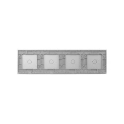Keturių vietų LIVOLO stiklo panelė 701111-64 (1+1+1+1) Pilka
