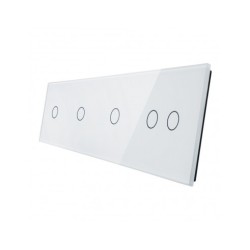 Keturių vietų LIVOLO stiklo panelė 701112-61 (1+1+1+2) Balta