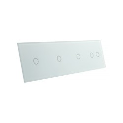 Keturių vietų LIVOLO stiklo panelė 701112-61 (1+1+1+2) Balta