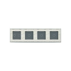 Keturių vietų LIVOLO stiklo panelė 701112-61 (1+1+1+2) Balta