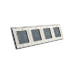 Keturių vietų LIVOLO stiklo panelė 701112-61 (1+1+1+2) Balta