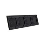 Keturių vietų LIVOLO stiklo panelė 701112-62 (1+1+1+2) Juoda