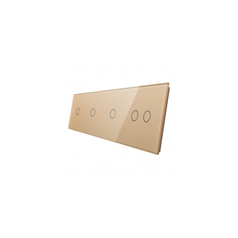 Keturių vietų LIVOLO stiklo panelė 701112-63 (1+1+1+2) Aukso