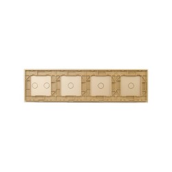 Keturių vietų LIVOLO stiklo panelė 701112-63 (1+1+1+2) Aukso