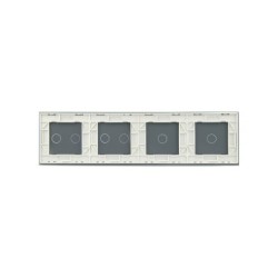 Keturių vietų LIVOLO stiklo panelė 701122-61 (1+1+2+2) Balta