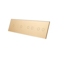 Keturių vietų LIVOLO stiklo panelė 701122-63 (1+1+2+2) Aukso