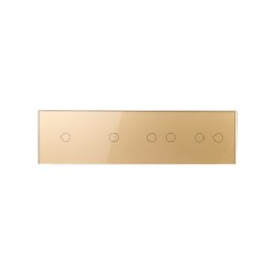 Keturių vietų LIVOLO stiklo panelė 701122-63 (1+1+2+2) Aukso