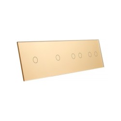 Keturių vietų LIVOLO stiklo panelė 701122-63 (1+1+2+2) Aukso