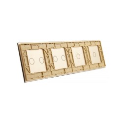 Keturių vietų LIVOLO stiklo panelė 701122-63 (1+1+2+2) Aukso