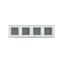 Keturių vietų LIVOLO stiklo panelė 701212-61 (1+2+1+2) Balta