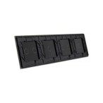 Keturių vietų LIVOLO stiklo panelė 701212-62 (1+2+1+2) Juoda