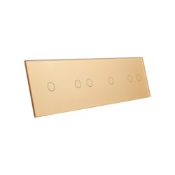 Keturių vietų LIVOLO stiklo panelė 701212-63 (1+2+1+2) Aukso