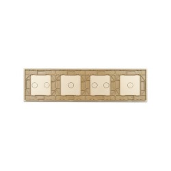 Keturių vietų LIVOLO stiklo panelė 701212-63 (1+2+1+2) Aukso