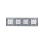 Keturių vietų LIVOLO stiklo panelė 701212-64 (1+2+1+2) Pilka