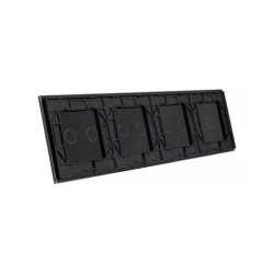 Keturių vietų LIVOLO stiklo panelė 701222-62 (1+2+2+2) Juoda