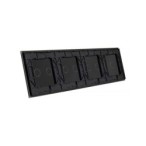 Keturių vietų LIVOLO stiklo panelė 701222-62 (1+2+2+2) Juoda