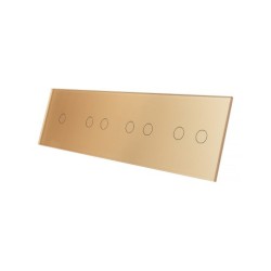 Keturių vietų LIVOLO stiklo panelė 701222-63 (1+2+2+2) Aukso