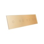 Keturių vietų LIVOLO stiklo panelė 701222-63 (1+2+2+2) Aukso