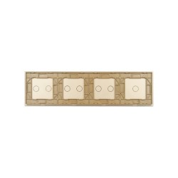 Keturių vietų LIVOLO stiklo panelė 701222-63 (1+2+2+2) Aukso
