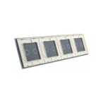 Keturių vietų LIVOLO stiklo panelė 702222-61 (2+2+2+2) Balta