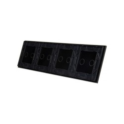 Keturių vietų LIVOLO stiklo panelė 702222-62 (2+2+2+2) Juoda