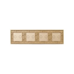 Keturių vietų LIVOLO stiklo panelė 702222-63 (2+2+2+2) Aukso