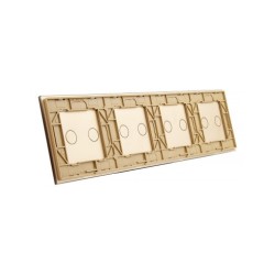 Keturių vietų LIVOLO stiklo panelė 702222-63 (2+2+2+2) Aukso