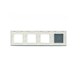 Keturių vietų LIVOLO stiklo panelė 701GGG-61 (1+3xRėmelis) Balta