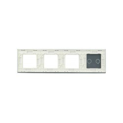 Keturių vietų LIVOLO stiklo panelė 702GGG-61 (2+3xRėmelis) Balta