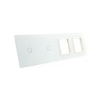 Keturių vietų LIVOLO stiklo panelė 7011GG-61 (1+1+2xRėmelis) Balta