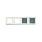 Keturių vietų LIVOLO stiklo panelė 7011GG-61 (1+1+2xRėmelis) Balta
