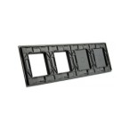 Keturių vietų LIVOLO stiklo panelė 7011GG-62 (1+1+2xRėmelis) Juoda