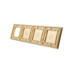 Keturių vietų LIVOLO stiklo panelė 70111G-63 (1+1+1+1xRėmelis) Aukso