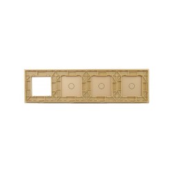 Keturių vietų LIVOLO stiklo panelė 70111G-63 (1+1+1+1xRėmelis) Aukso