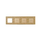 Keturių vietų LIVOLO stiklo panelė 70111G-63 (1+1+1+1xRėmelis) Aukso