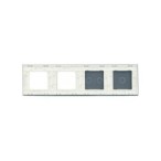 Keturių vietų LIVOLO stiklo panelė 7012GG-61 (1+2+2xRėmelis) Balta