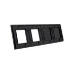 Keturių vietų LIVOLO stiklo panelė 7012GG-62 (1+2+2xRėmelis) Juoda