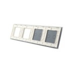 Keturių vietų LIVOLO stiklo panelė 7022GG-61 (2+2+2xRėmelis) Balta