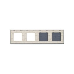 Keturių vietų LIVOLO stiklo panelė 7022GG-61 (2+2+2xRėmelis) Balta
