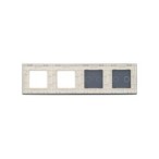 Keturių vietų LIVOLO stiklo panelė 7022GG-61 (2+2+2xRėmelis) Balta