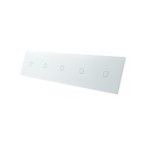 Penkių vietų LIVOLO stiklo panelė 7011111-61 (1+1+1+1+1) Balta