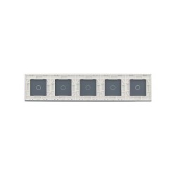 Penkių vietų LIVOLO stiklo panelė 7011111-61 (1+1+1+1+1) Balta