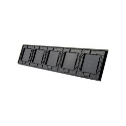 Penkių vietų LIVOLO stiklo panelė 7011111-62 (1+1+1+1+1) Juoda