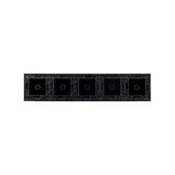 Penkių vietų LIVOLO stiklo panelė 7011111-62 (1+1+1+1+1) Juoda