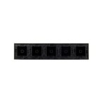 Penkių vietų LIVOLO stiklo panelė 7011111-62 (1+1+1+1+1) Juoda